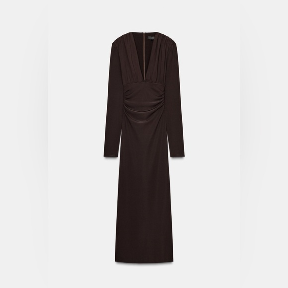 Zara Dresses & Skirts - Zara Chocolate Long Sleeve Dress